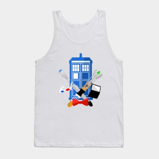 Doctor Who Vector TARDIS + Items Tank Top